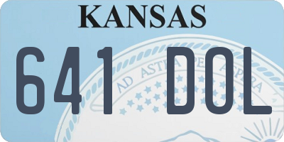 KS license plate 641DOL