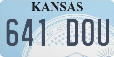 KS license plate 641DOU