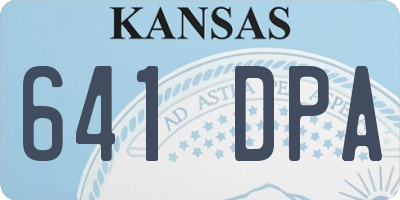 KS license plate 641DPA
