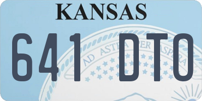 KS license plate 641DTO