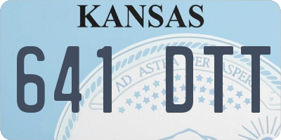KS license plate 641DTT