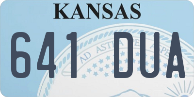 KS license plate 641DUA