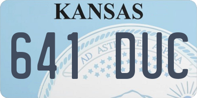 KS license plate 641DUC