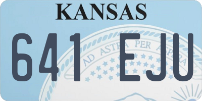 KS license plate 641EJU