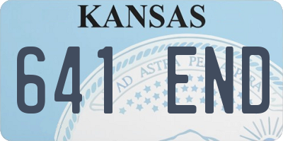 KS license plate 641END