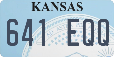 KS license plate 641EQQ