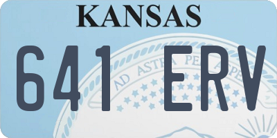 KS license plate 641ERV
