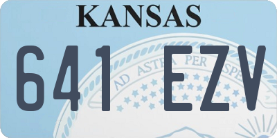 KS license plate 641EZV