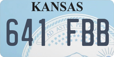 KS license plate 641FBB