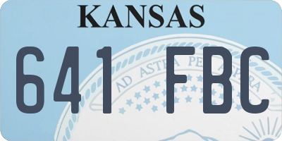 KS license plate 641FBC