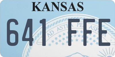 KS license plate 641FFE