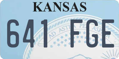 KS license plate 641FGE