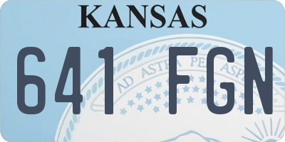 KS license plate 641FGN
