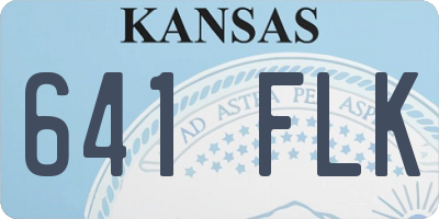 KS license plate 641FLK