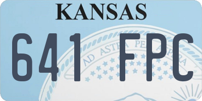 KS license plate 641FPC