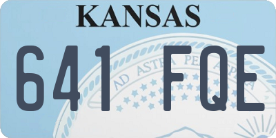 KS license plate 641FQE