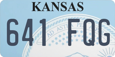 KS license plate 641FQG