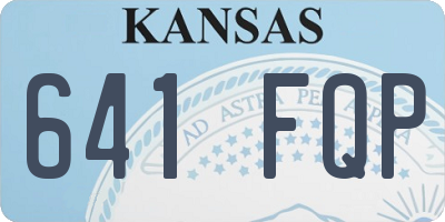 KS license plate 641FQP