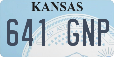 KS license plate 641GNP