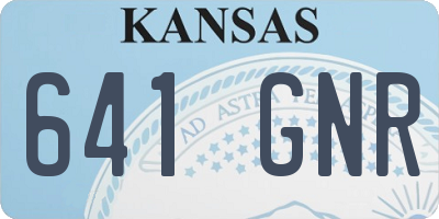 KS license plate 641GNR