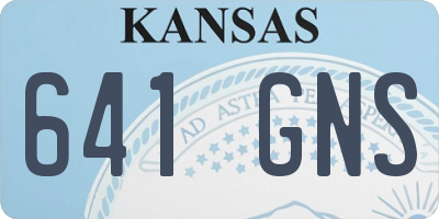 KS license plate 641GNS