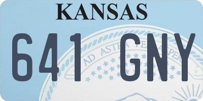 KS license plate 641GNY