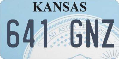 KS license plate 641GNZ