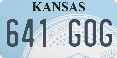 KS license plate 641GOG