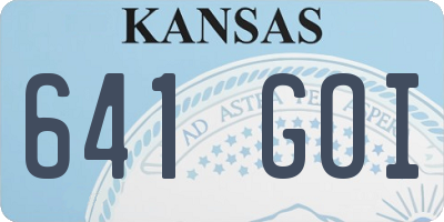 KS license plate 641GOI