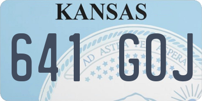 KS license plate 641GOJ