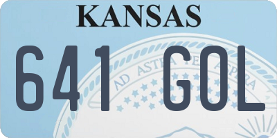 KS license plate 641GOL