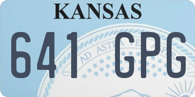 KS license plate 641GPG