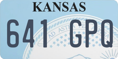 KS license plate 641GPQ