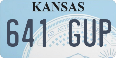 KS license plate 641GUP