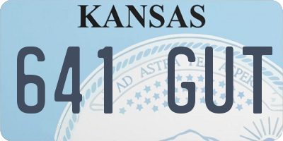 KS license plate 641GUT