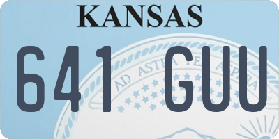 KS license plate 641GUU