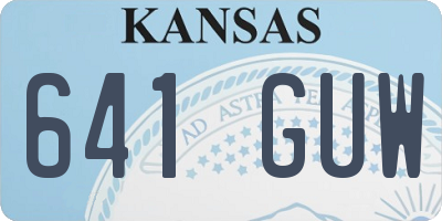 KS license plate 641GUW