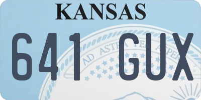 KS license plate 641GUX
