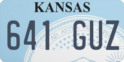 KS license plate 641GUZ