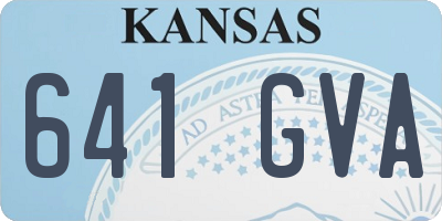 KS license plate 641GVA