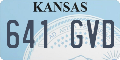 KS license plate 641GVD