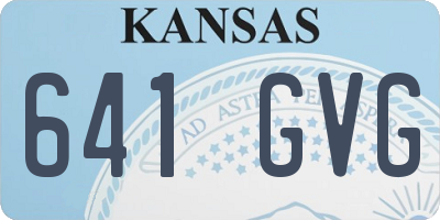 KS license plate 641GVG