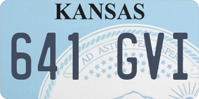 KS license plate 641GVI