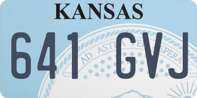 KS license plate 641GVJ