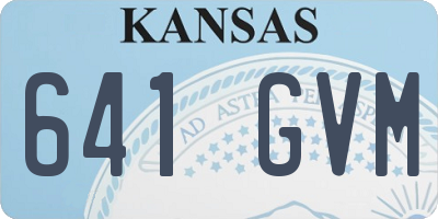 KS license plate 641GVM