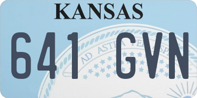 KS license plate 641GVN