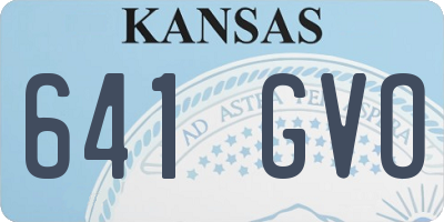KS license plate 641GVO