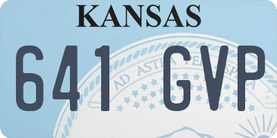 KS license plate 641GVP