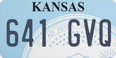 KS license plate 641GVQ