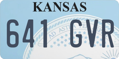 KS license plate 641GVR